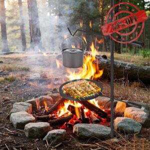 Adjustable Swivel Fire Pit BBQ Grill