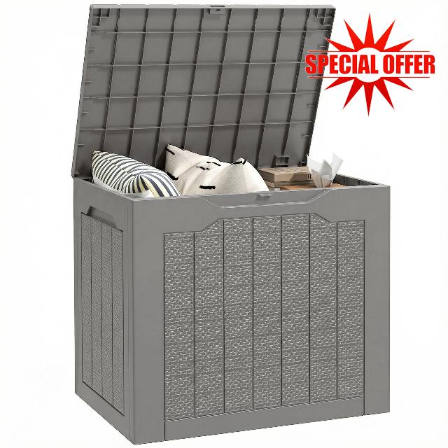 Outsunny 93L Plastic Garden Storage Box