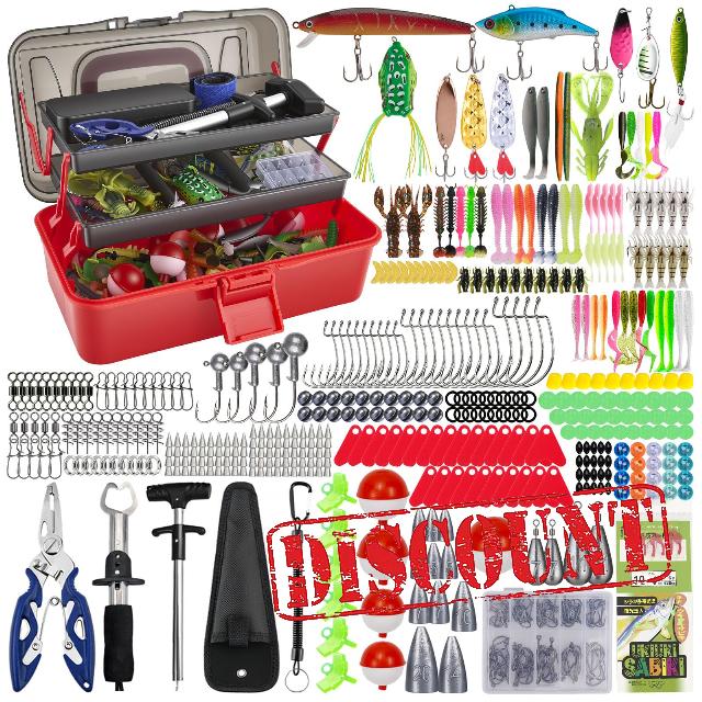 Fishing Lures Kit with Tackle Box