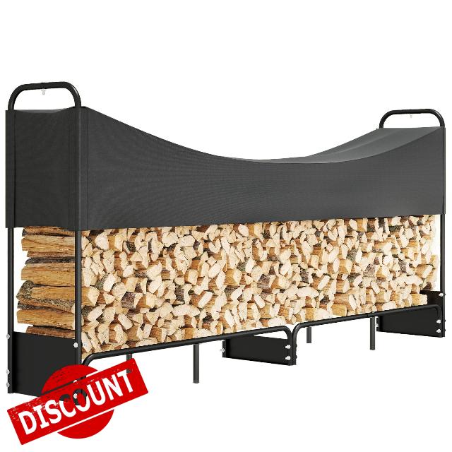 Outsunny 8.5ft Firewood Rack