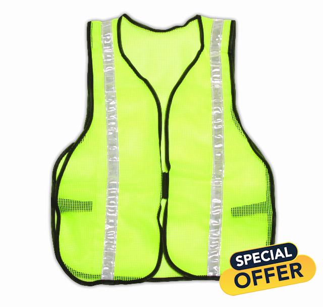 Stanley Green Safety Vest with Reflective Strips (RST-60004)
