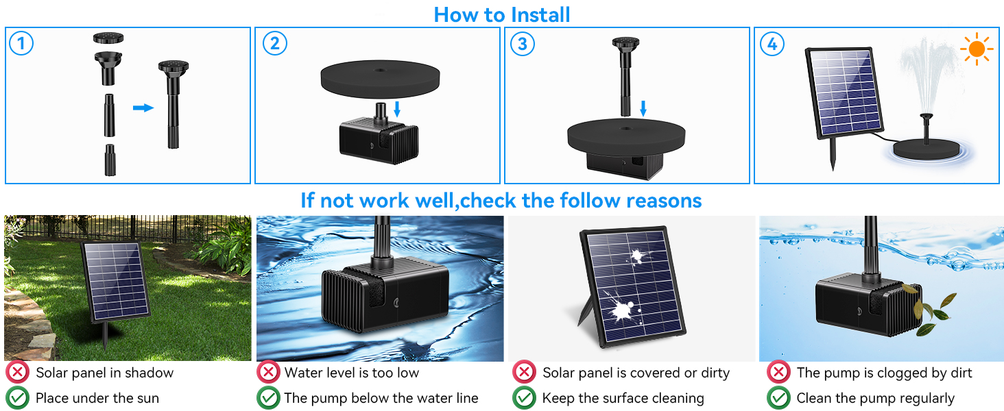 Text reads 'How to Install'. Product installation guide showing step-by-step instructions for mounting a metal device, with numbered steps and icons indicating screw placement and assembly sequence.