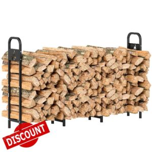 Outsunny 6.5 FT Steel Firewood Log Rack with 300 kg Capacity