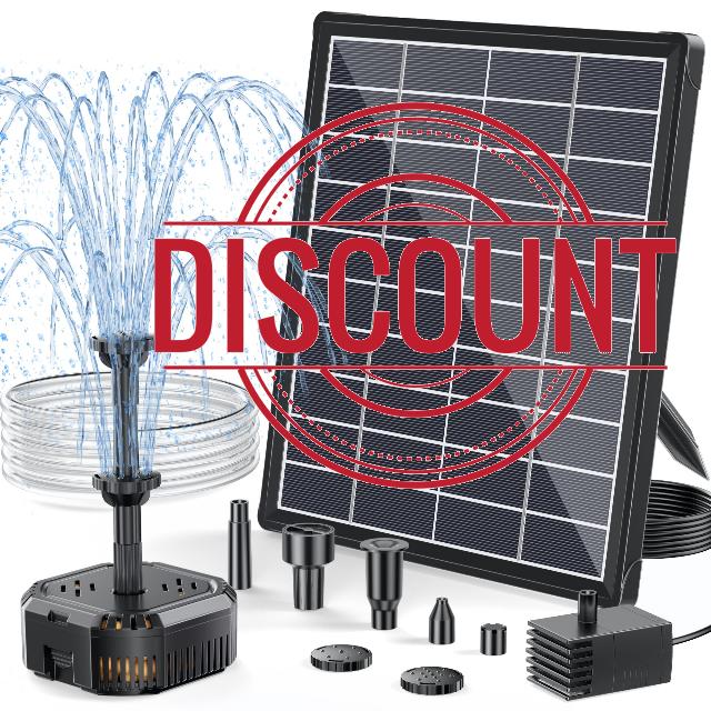 POPOSOAP Solar Water Fountain with Filter