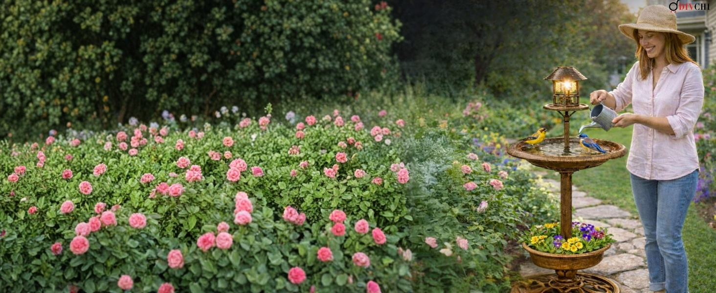 Text reads 'Small mesh width allows tiny birds to grip securely with their toes.' Technical diagram showing mesh design of bird perch with measurements and grip functionality illustration.