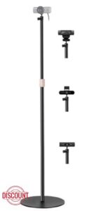 160cm Webcam Floor Stand Compatible with Logitech MX-Brio-4K C920 C922 C930 C925e C615 StreamCam