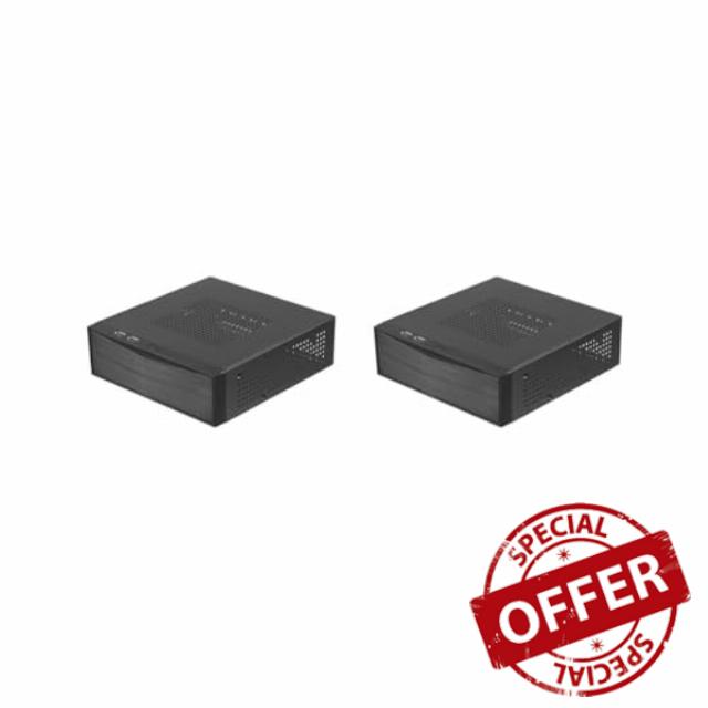 2 set of Mini ITX Case Professional Metal 2.0 USB Compact Computer Case for Office M05
