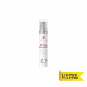 Erborian - Ginseng Micro Shot - Starter 0.1% - Inspired by Micro-Needling - Retexturizing Face Serum with Korean Ginseng and Collagen - Concentrated in spicules - 10ml - Korean Cosmetic