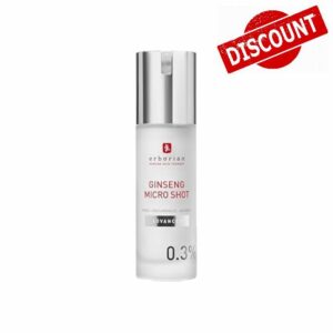 Erborian - Ginseng Micro Shot - Advanced 0.3% - Inspired by Micro-Needling - Intensive Retexturizing Face Serum with Korean Ginseng and Collagen - Concentrated in spicules - 30ml - Korean Cosmetic