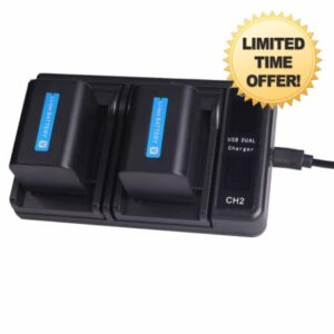 2pcs 3000mAh NP-FV70 NP FV70 Battery + LCD USB Charger for Sony NP-FV50 FV30
