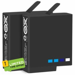 Compatible for GoPro Hero 5 6 7 Black Camera Battery with Triple Charger(2Battery)