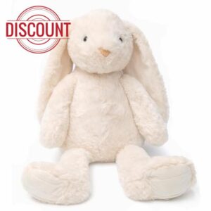 Topline Cream Soft Bunny Toy for Easter Gifts - Ultra-Soft 50 cm Bunny Plush with Extra Long Ears. Huggable Cuddly Stuffed Toy for Kids