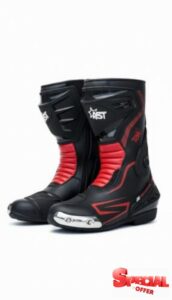 Motorcycle Racing Boots Waterproof Anti-Slip Sport Riding Shoes with Adjustable Fit and Protective Design for Me