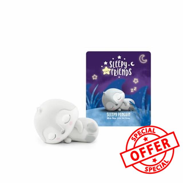 Tonies Sleepy Friends: White Noise from The Ocean Audio Toy Figurine Featuring Sleepy Pengui