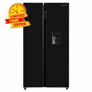 Russell Hobbs Freestanding American Fridge Freezer with Water Dispenser 442 Litre 70/30 in Black
