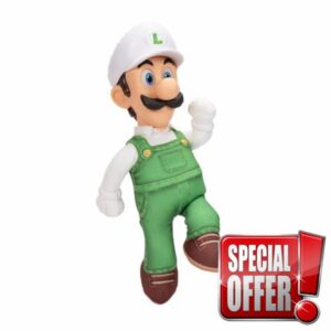 The Super Mario Galaxy Movie Fire Luigi Poseable Plush 15" / 38cm