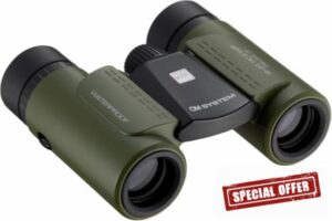 OM SYSTEM 8x21 RC II WP Binoculars Olive Green – Compact