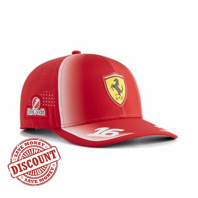 PUMA Scuderia Ferrari F1 2026 Charles Leclerc Cap - Red - One Size Fits Mos