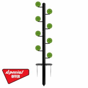 Boosteady Metal Swing Dueling Tree Target Stand with 8 Steel Plates