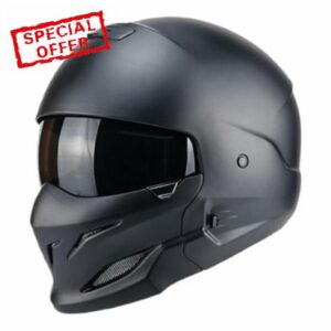 Motorcycle Safety Hat - 22.44 x 22.83 Inch Detachable Bicycle Safety Hat | Safe Hamlet Cycle Cap | Retro Style Heavy Duty Hard Halmat for Adult