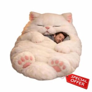 Cat Shaped Plush Sleeping Bag for Humans