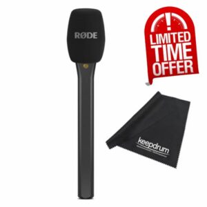 Rode Interview Micro Hand Adapter for Wireless Micro Microphone System Black with Keepdrum Microfibre Cloth