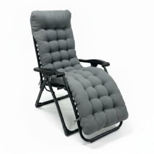 Reclining Sun Lounger Cushion Pads Non-Slip Thickened Outdoor Chair Cushions Outdoor Mattress Recliner Quilted Thick Padded Seat Cushion (No Chair)