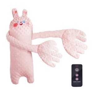 Electric Animal Shape Toy with Remote 68x25 Cm Pearl Cotton Vibrating Mattress Pad Pillow Soother Pillow Sleeping Toy Electric Slapping Sleep Plush Toys Relieving Adjustable Tapping Speed