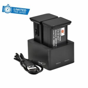 DSTE 2-Pack BP-SCL7(7.4V/1800mAh) Battery + Dual USB Charger Compatible for LEICA M11
