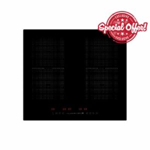 Cookology Essentials AEIHFX60T 60cm Flex Induction Hob - Electric Hob with 4 Flexible Zones - Touch Slider Controls - 14 Power Levels - Boost & Keep Warm - Timer - Child Safety Lock - Black