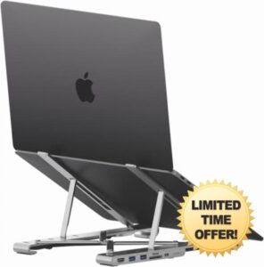 Unite FlexMate 7-in-1 Hub With Folding Laptop Riser (Single HDMI)