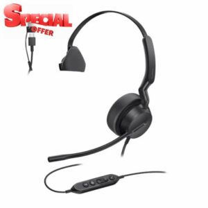 Yealink UH42 Mono Wired USB-C/A Headset with Noise Cancelling Mic for PC