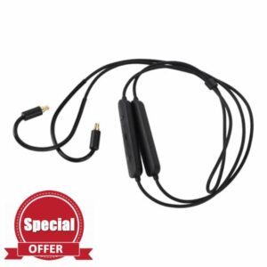 Earphone MMCX Adapter Cable for IE100 Pro IE400 Pro IE500 Pro Bluetooth Headphone Cable Adapter with Mic & Controller Neck Headphone Cable Replaceme