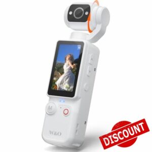 W & O Portable 2.5K Video Recorder with 180° Rotating Lens