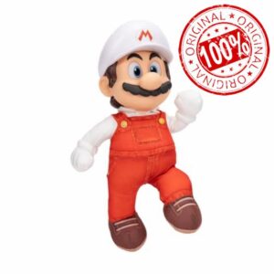 The Super Mario Galaxy Movie Fire Mario Poseable Plush 14" / 35cm