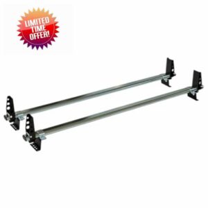 Roof Bars Compatible with Ford Transit Custom (2013-2023) Steel Roof Rack & Tie Hole Loadstops for L1 (SWB) & L2 (LWB) with Low Rooftop (2 Bars Only)