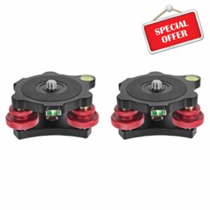 2X Tripod Leveling Base Leveler Adjusting Base Panning Level Plate DSLR Camera Adjustment Table Base