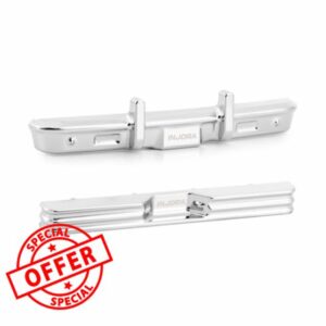INJORA Aluminum RC Front Rear Bumper for 1/30 Axial SCX30 K10 (Chrome)
