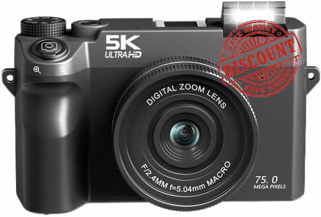 Divento Digital Camera 5K (Black + 32GB card)