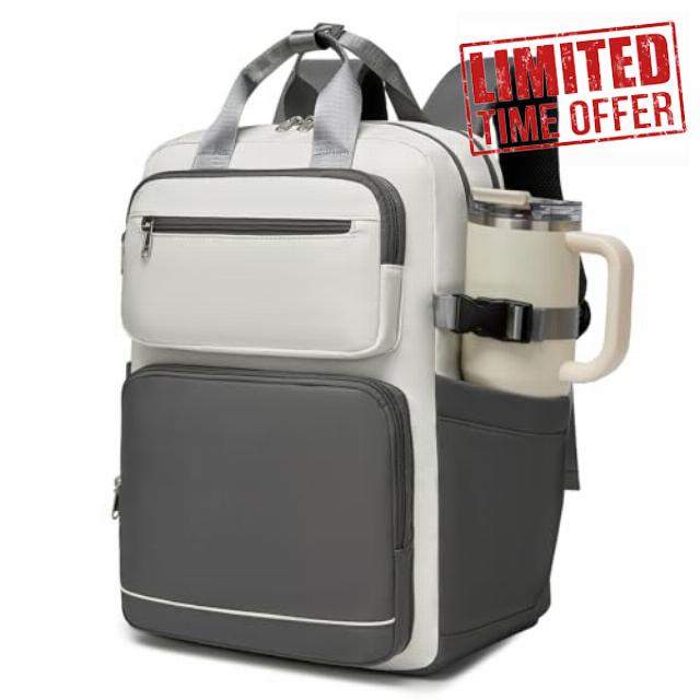 Kono Laptop Backpack Womens with Pouch Pocket for Large Capacity Cup
