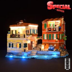 LightGo LED Kit for Italian Riviera Compatible with Lego 21359 Modular Buildings | Lighting Only-Bricks Set Not Included (Remote Version)