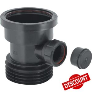 Drain Connector with 1 1/2" Pipe Boss 4"/110mm
