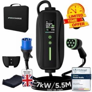 EV Charger CEE 32A Plug | Portable EV Charger Type 2 | Single Phase