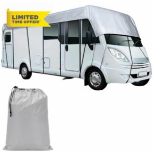 Motorhome Roof Cover Waterproof Caravan Cover for All Seasons 210D Oxford Cloth Caravan Roof Protection for RVs and Campers
