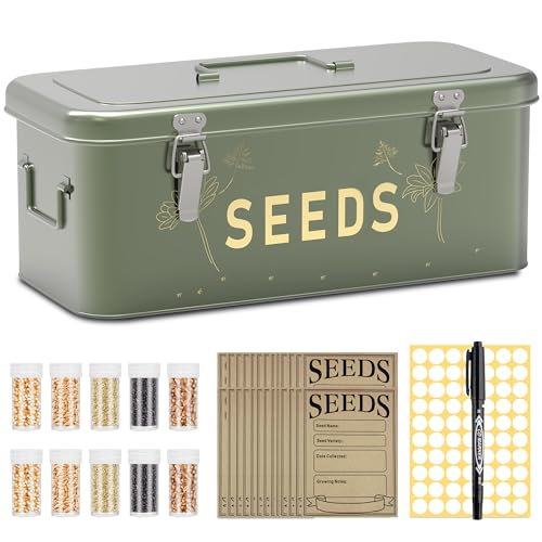 Metal Seed Saving Box with Lid