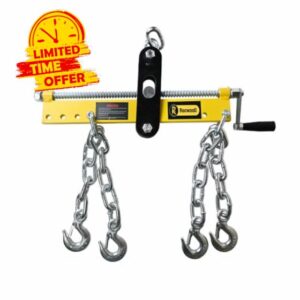 RocwooD Engine Leveller 2000lbs/907.18kg 4 Safety Hooks Adjustable Garage Engine Car Van Workshop Repair Yellow/Black Engine Crane Lift Hoist Loading Balancer Heavy Duty