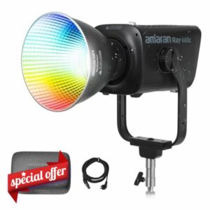 Amaran Ray 660c Full-color COB LED Video Light Bowens Mount IP54 Weather Resistance App Control NFC DMX via USB-C CRI 95+ TLCI 95+ (660