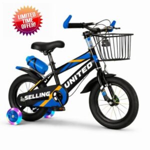 Kids Bike with Removable Light-Up Training Wheels