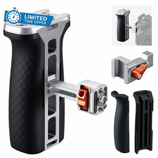 K&F CONCEPT Side Handle with NATO Clamp & 3/8" Threaded Holes for Camera Cage