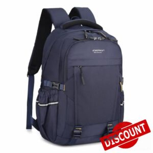 18 Inches Laptop Backpack- Large Capacity- Water-Resistant Travel Business School Bag with Multiple Compartments & Padded Straps (Navy Blue)